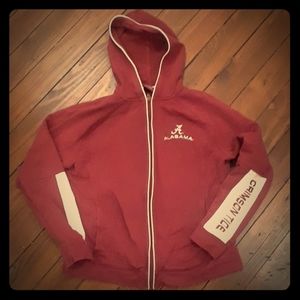 Alabama Crimson Tide Hooded Zip Up Sweatshirt S